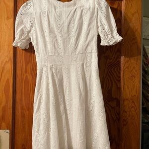 White eyelet dress